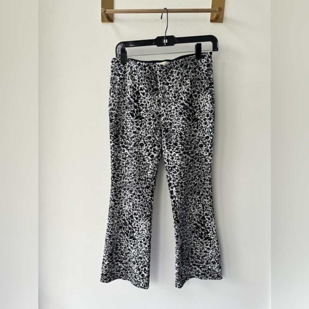 Maeve Monochrome Patterned Flare Pants